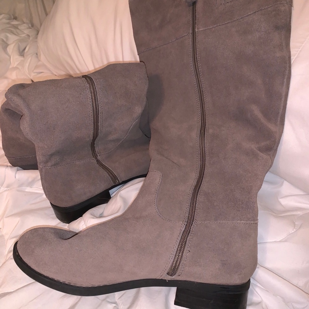 Suede Knee Boots